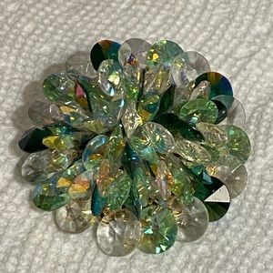 Vintage shades of green broach
